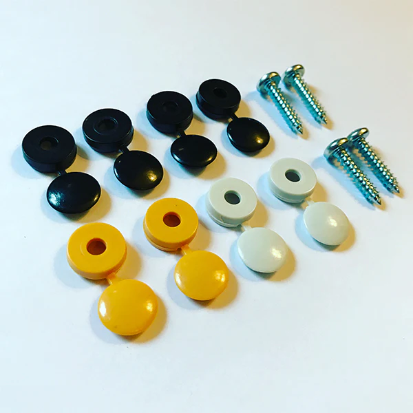 NUMBER PLATE SCREW KIT - SCREWS/CAPS